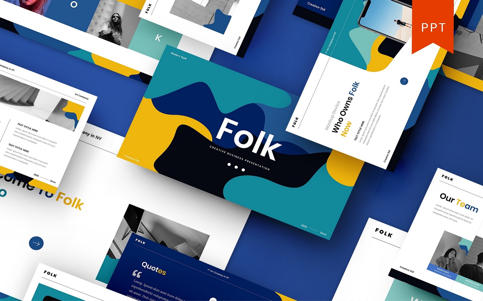 Folk – Creative Business PowerPoint Template