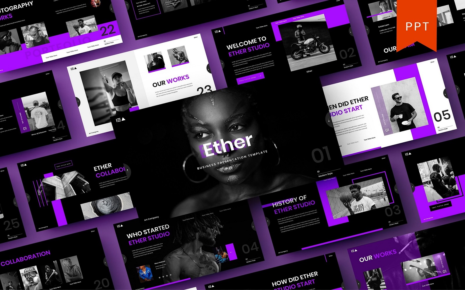 Ether – Business PowerPoint Template