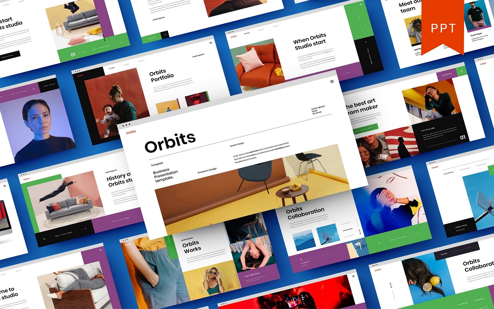 Orbits – Business PowerPoint Template