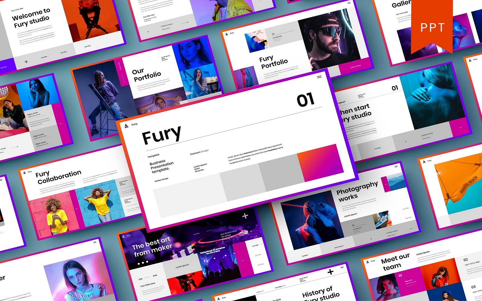 Fury – Business PowerPoint Template