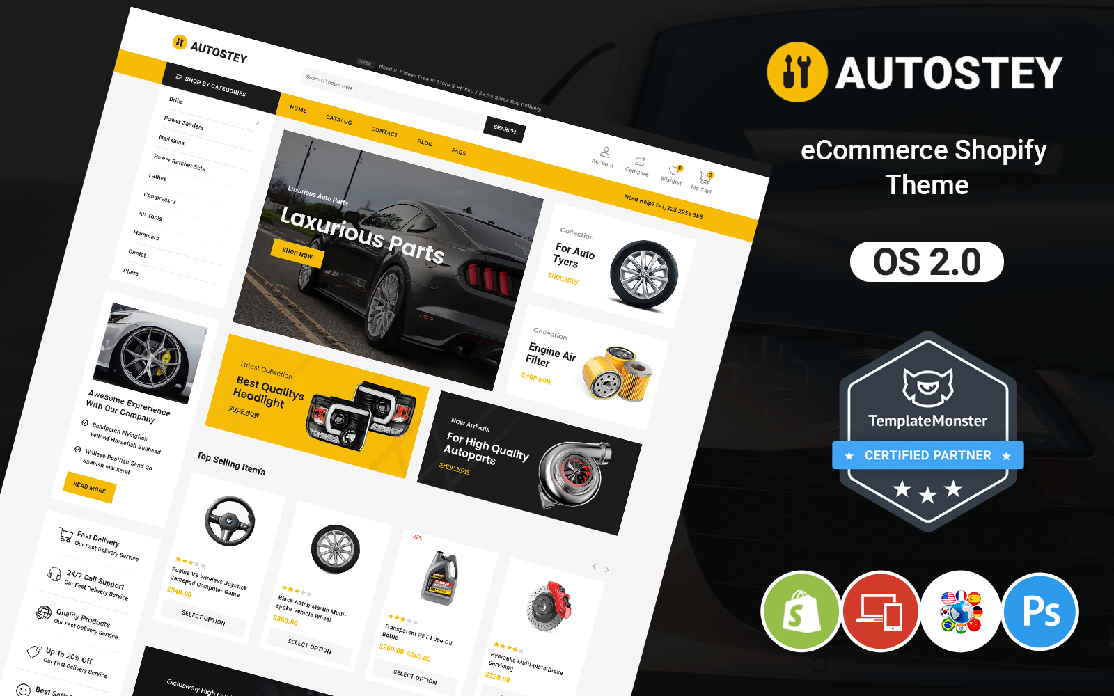 Autostey - Auto Spare Parts Shopify Theme