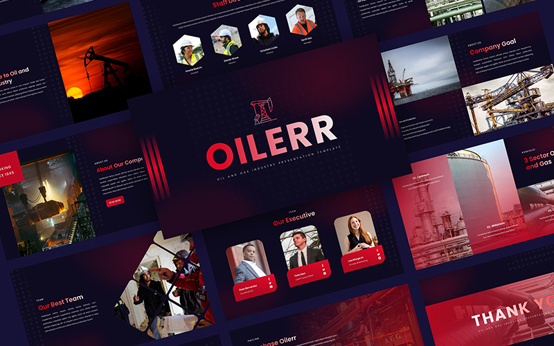 Oilerr-Oil and Gas Industry Presentation PowerPoint Template