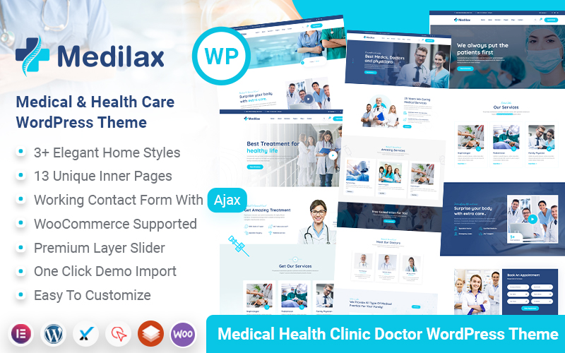 Medilax -  Medical Service Health Clinic Doctor WordPress Theme