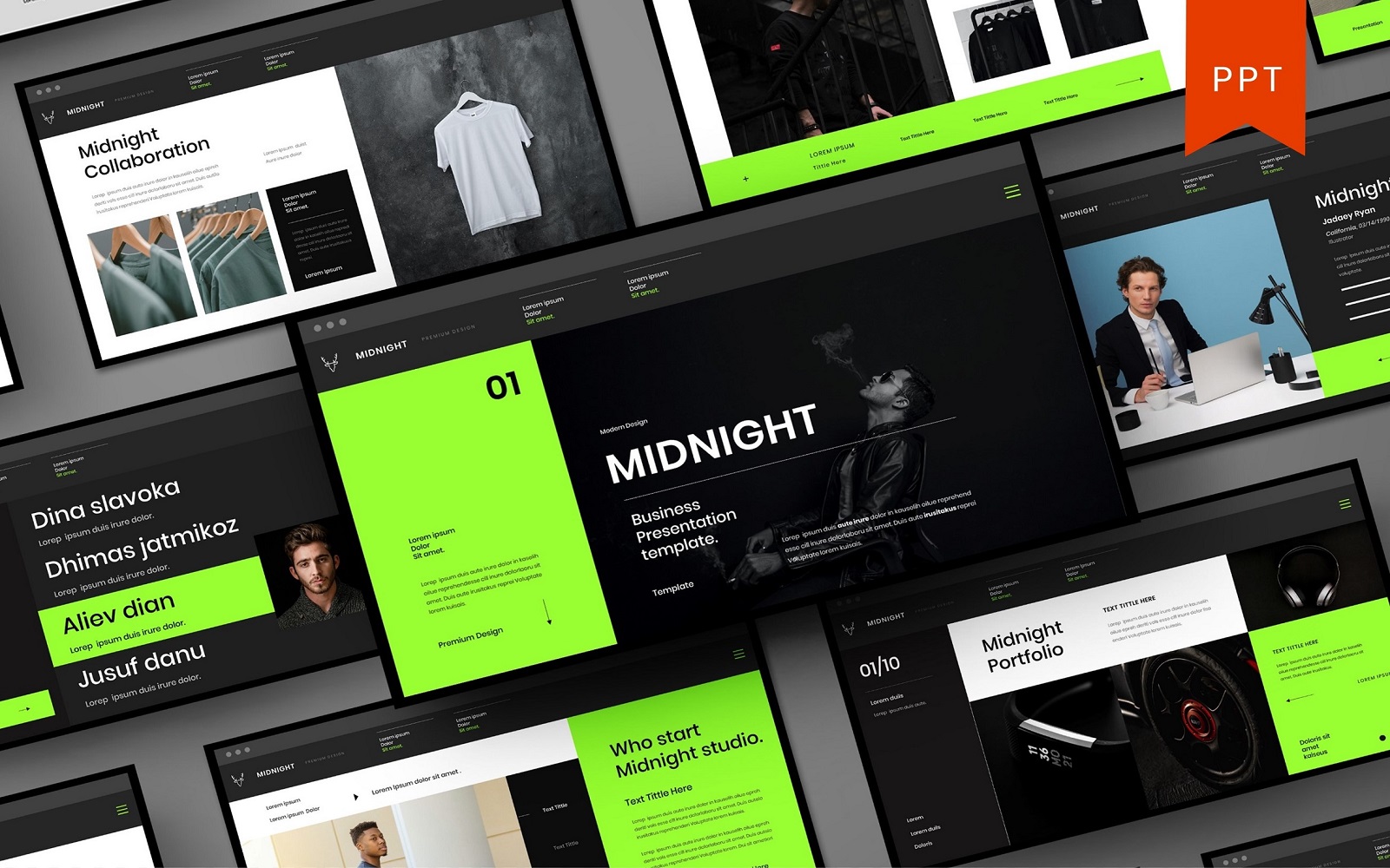 Midnight – Business PowerPoint Template