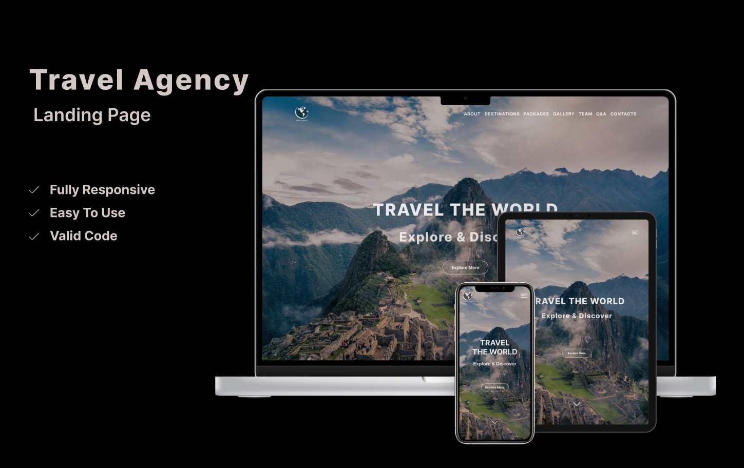 Travel Agency - Landing Page Template