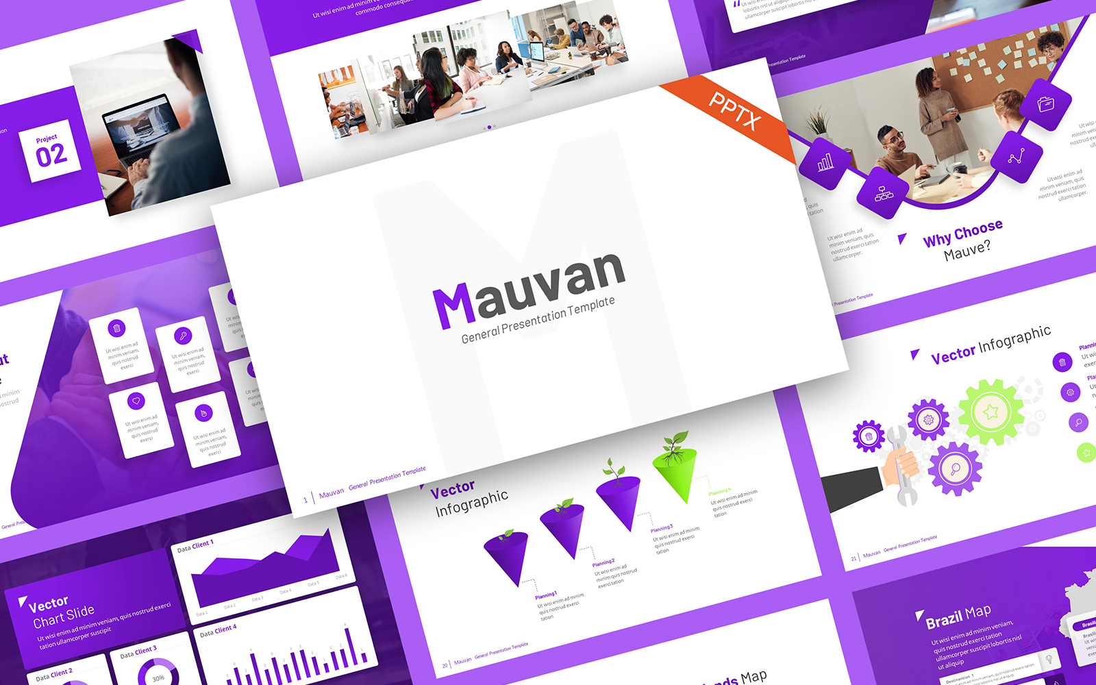 Mauvan Multipurpose Creative PowerPoint Template