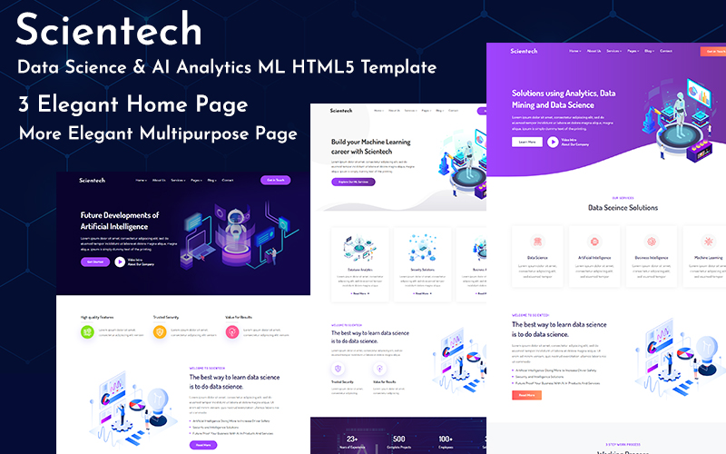 Scientech - Data Science & Analytics Responsive HTML5 Template