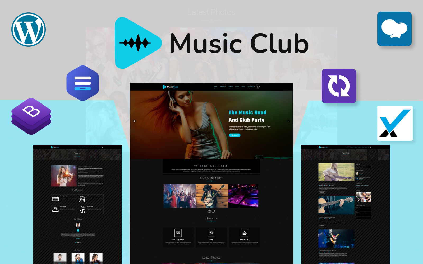 Music Club - Band | Party WordPress Theme