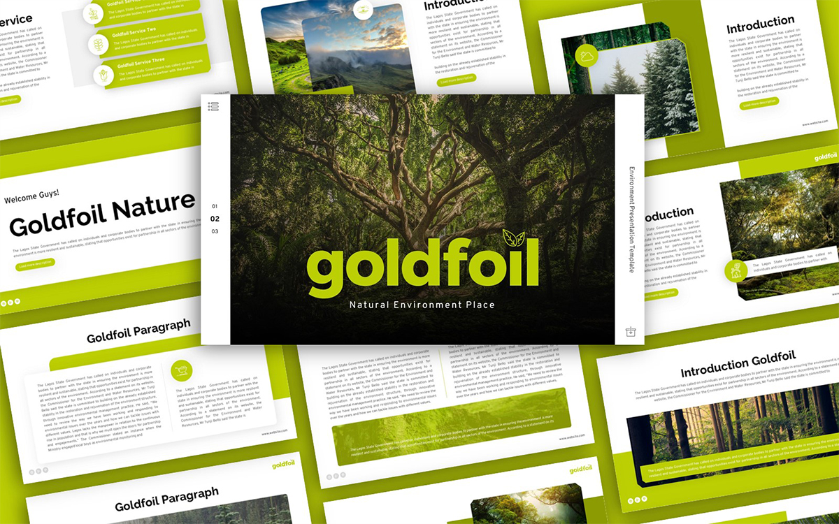 Goldfoil Environment Multipurpose PowerPoint Presentation Template