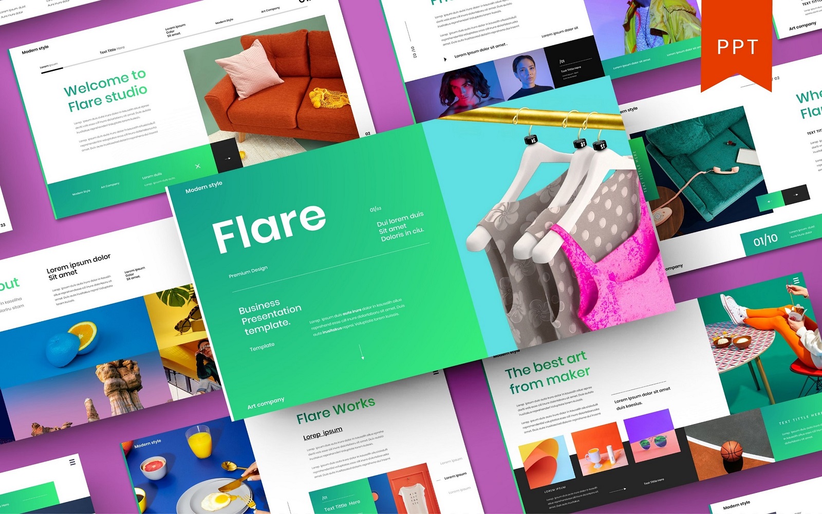 Flare – Business PowerPoint Template