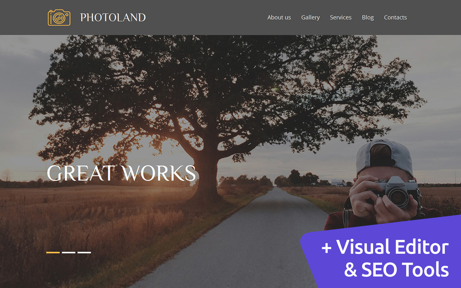Wedding Photography Photo Gallery Website Powered by MotoCMS 3 Website Builder