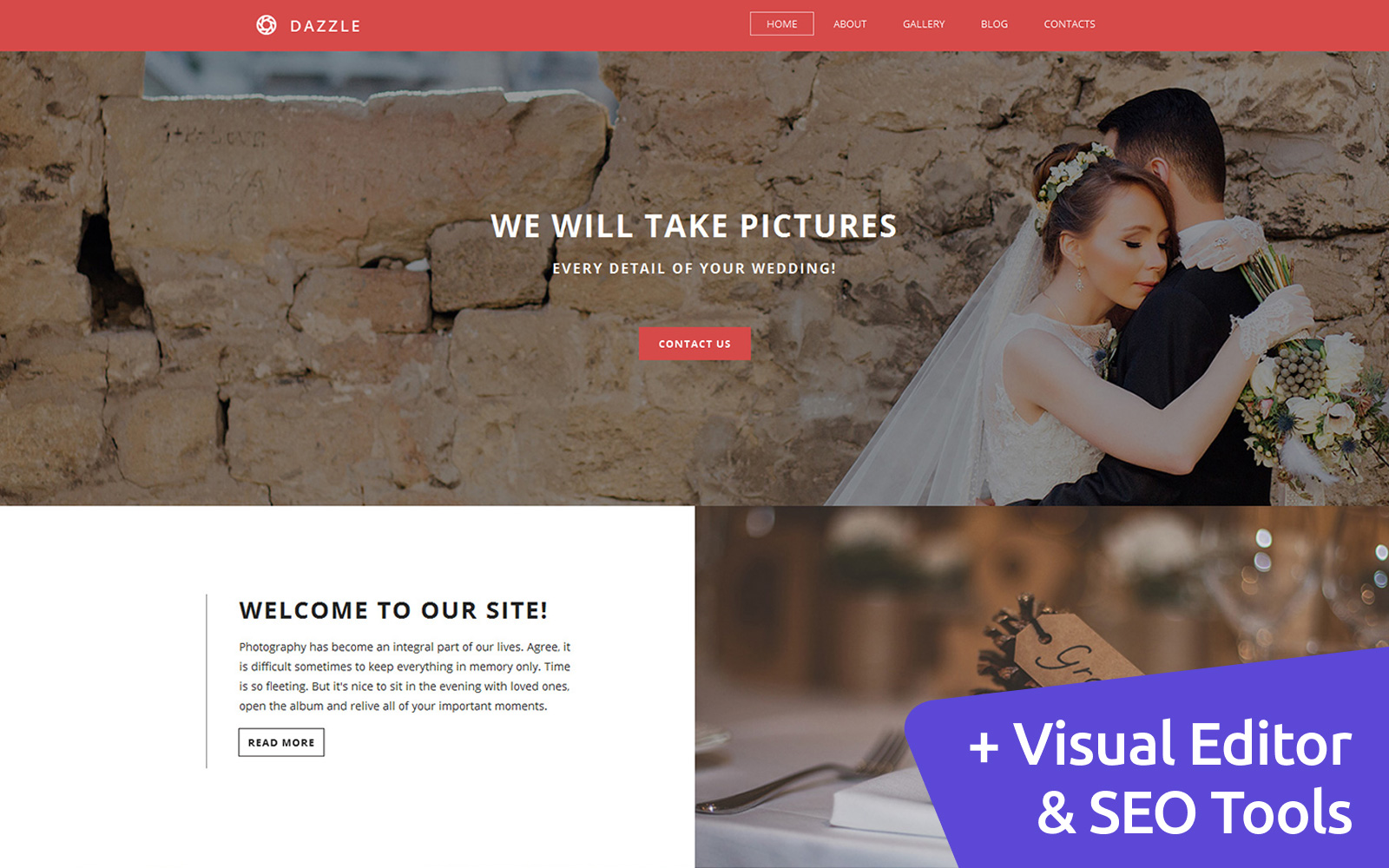 Wedding Photo Gallery Photo Gallery Website Powered by MotoCMS 3 Website Builder