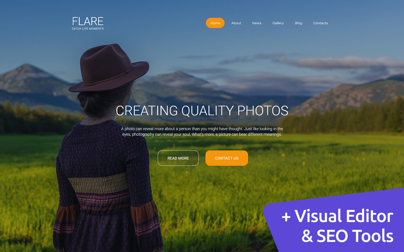 Flare - Photo Gallery Photo Gallery Website Powered by MotoCMS 3 Website Builder
