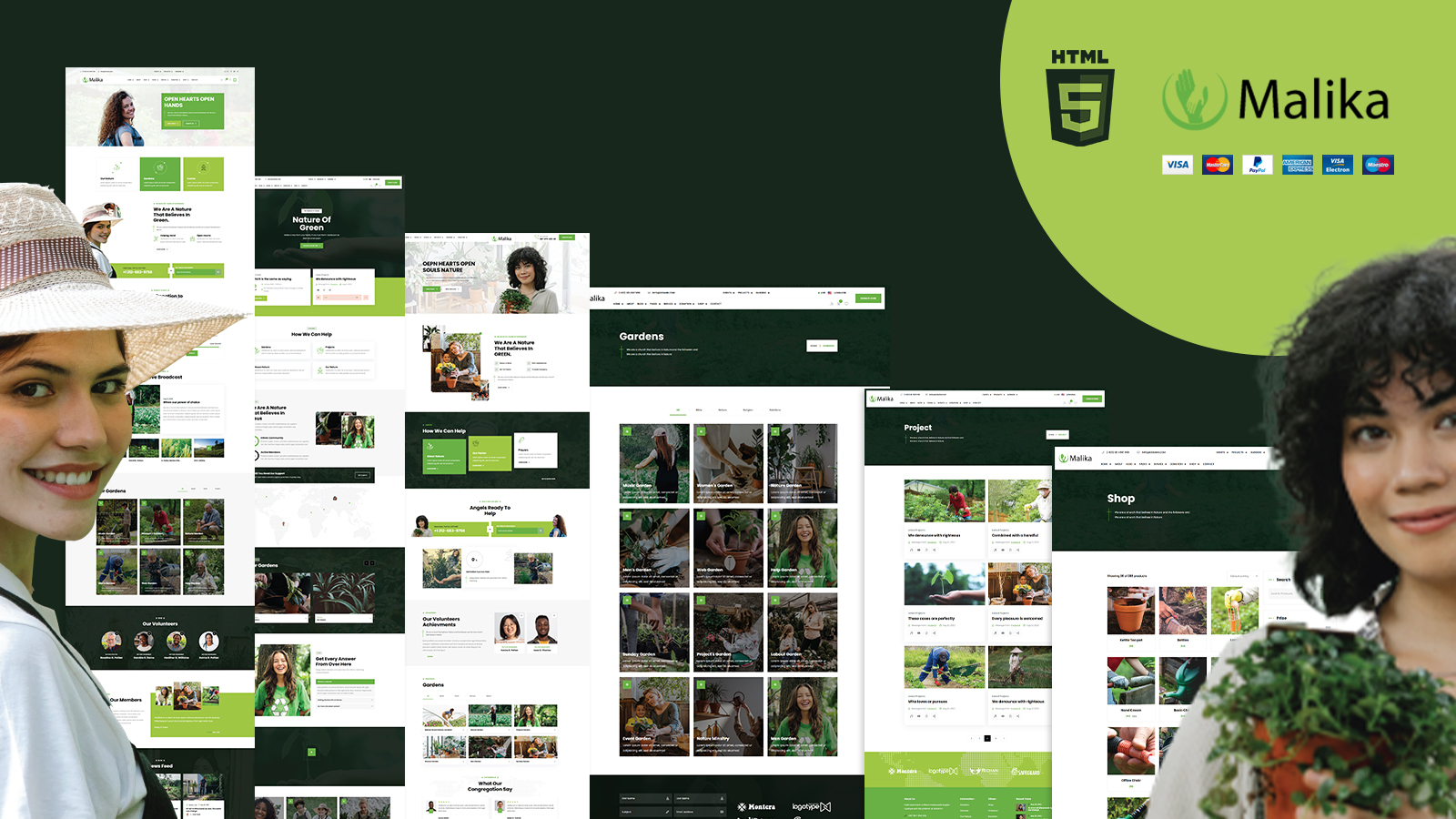 Malika Gardening HTML5 Website Template