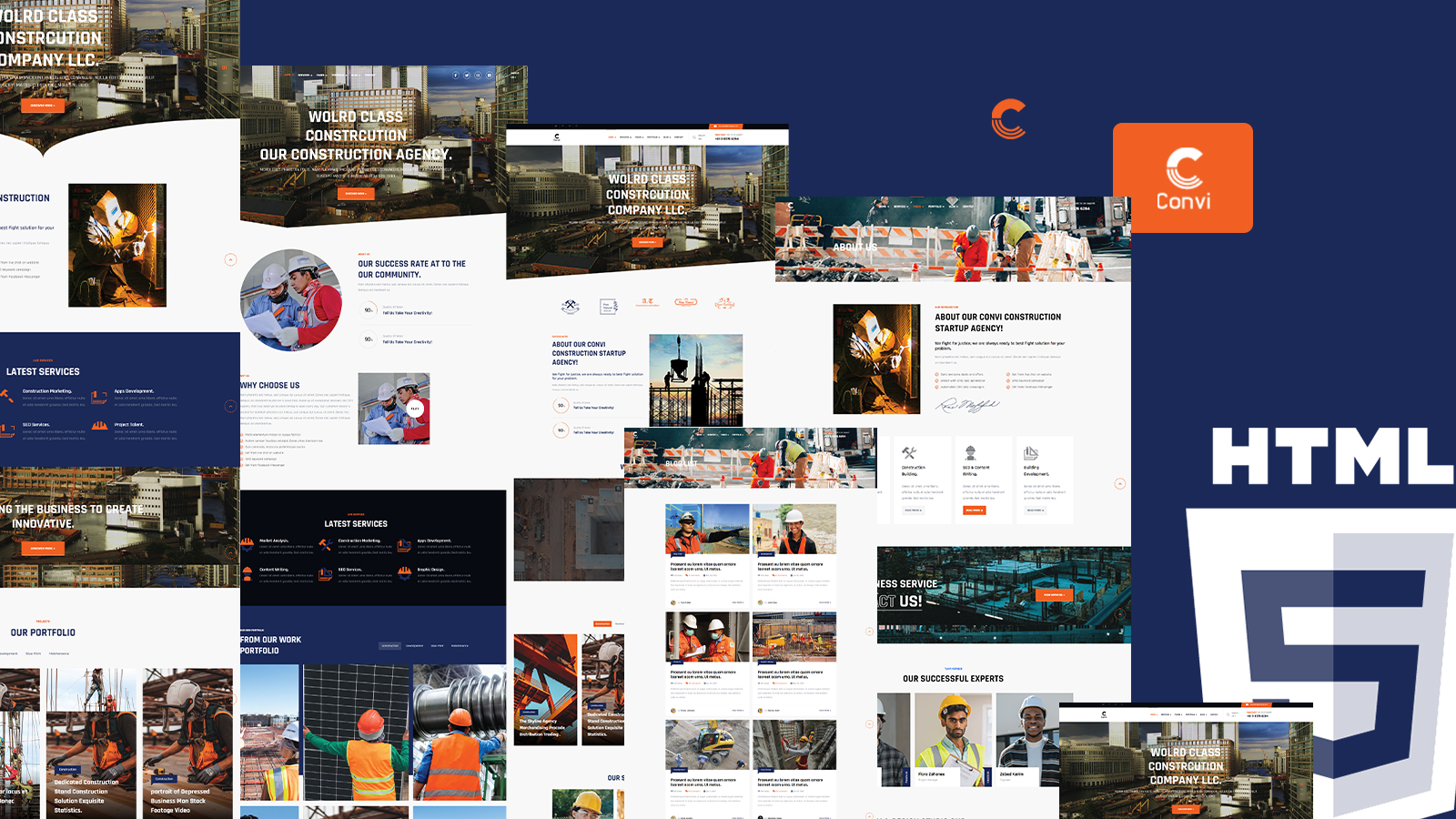 Convi Industrial Construction HTML5 Website Template