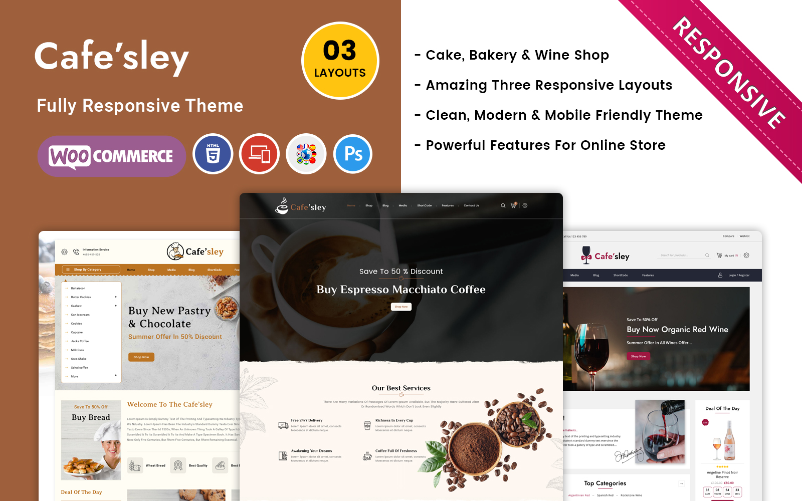 Cafesley - Cafe, Bar and Restraunt Woocommerce Theme