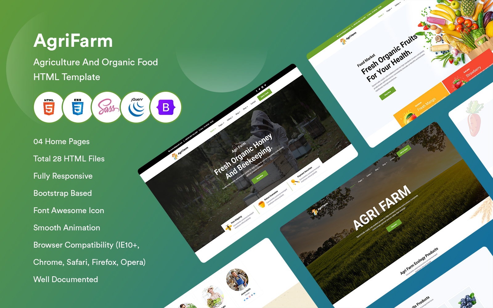 AgriFarm - Agriculture And Organic Food  HTML Template