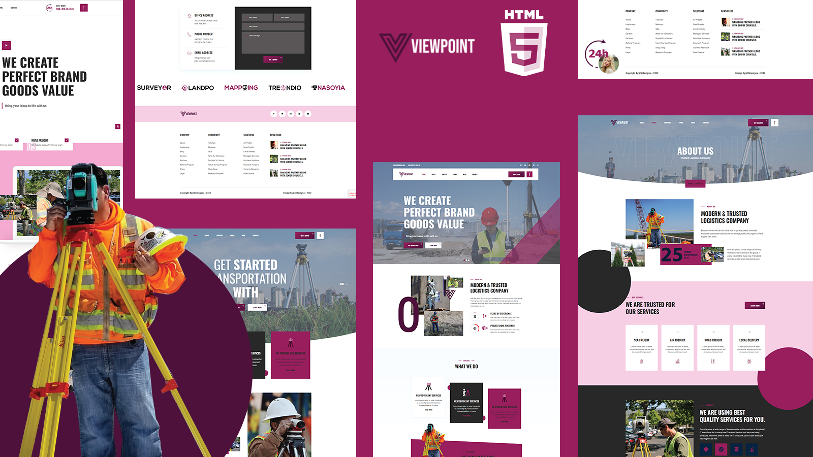 Viewpoint Land Surveying & Mapping HTML5 Website Template