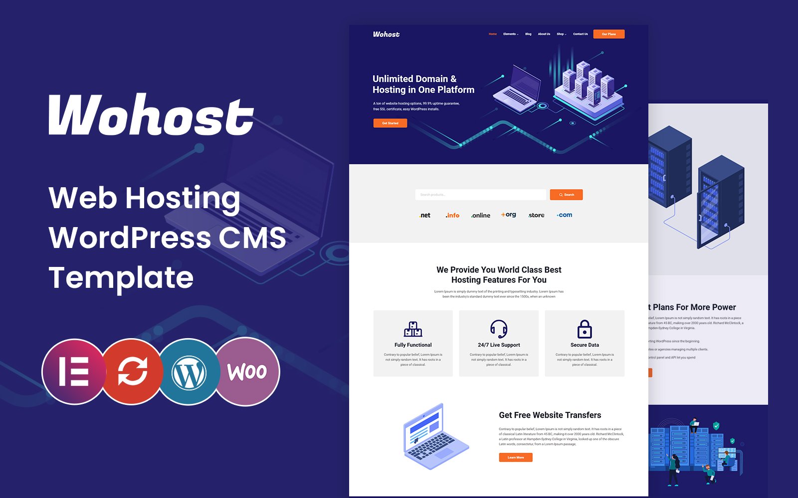 Wohost - Web Hosting WordPress Theme