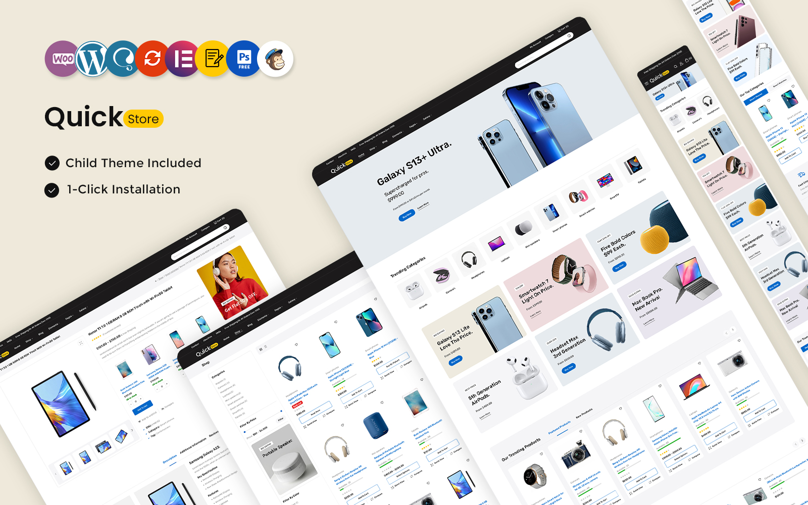 Quickstore – Electronics and Mega Shop Multipurpose Elementor WooCommerce Store