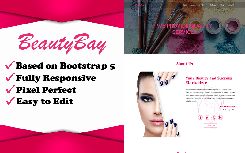 BeautyBay – Makeup Artist and Unique Salon Fashion HTML Template