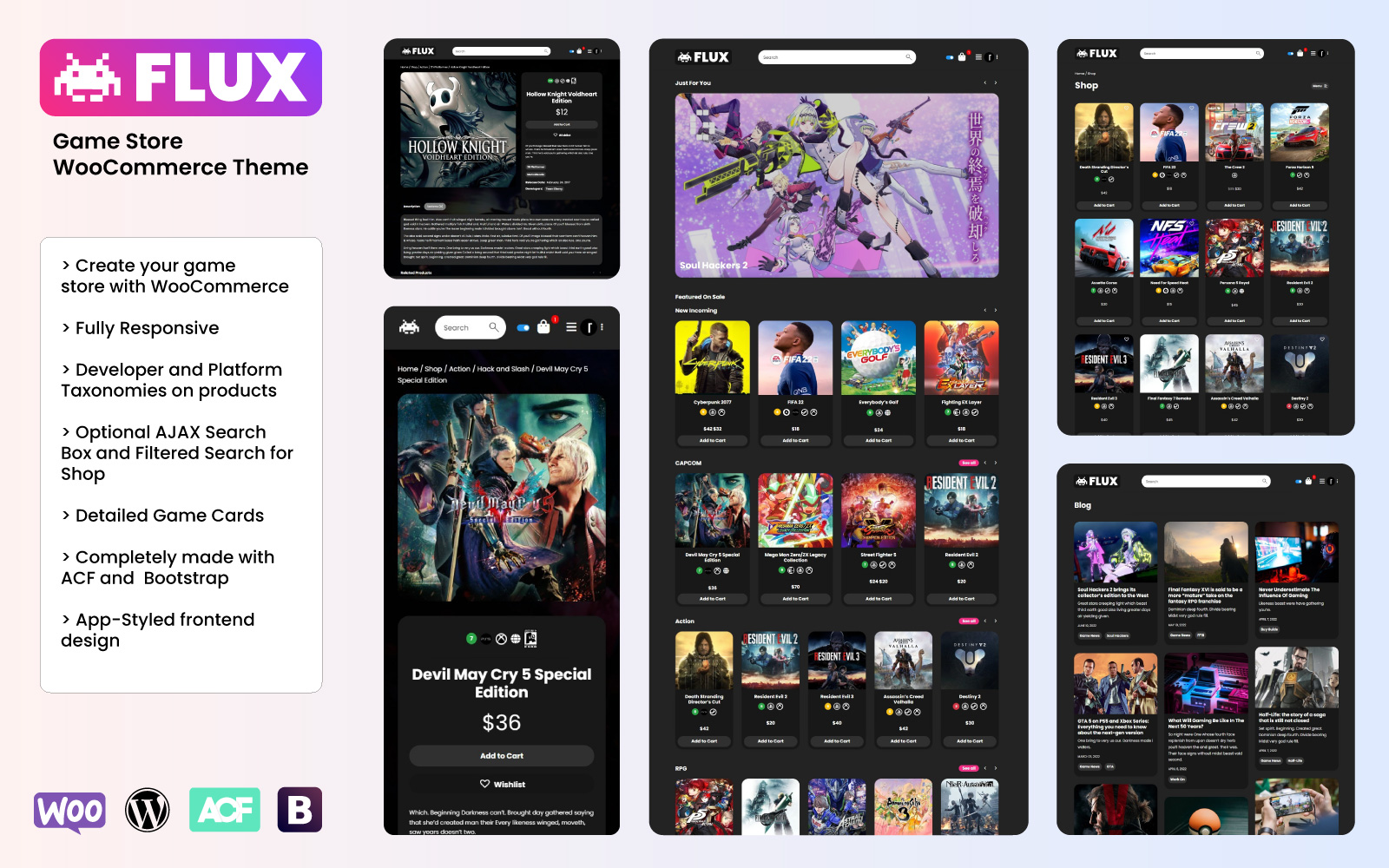 FLUX - Game Store WooCommerce Theme + RTL
