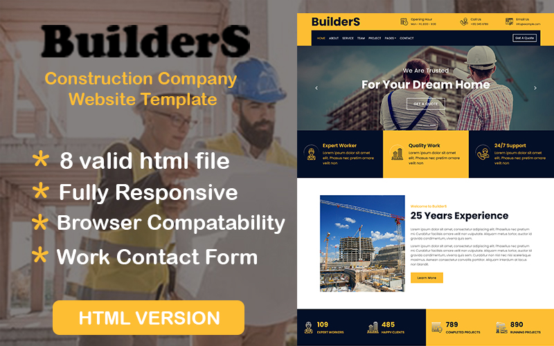 BuilderS - Construction Company Website Template