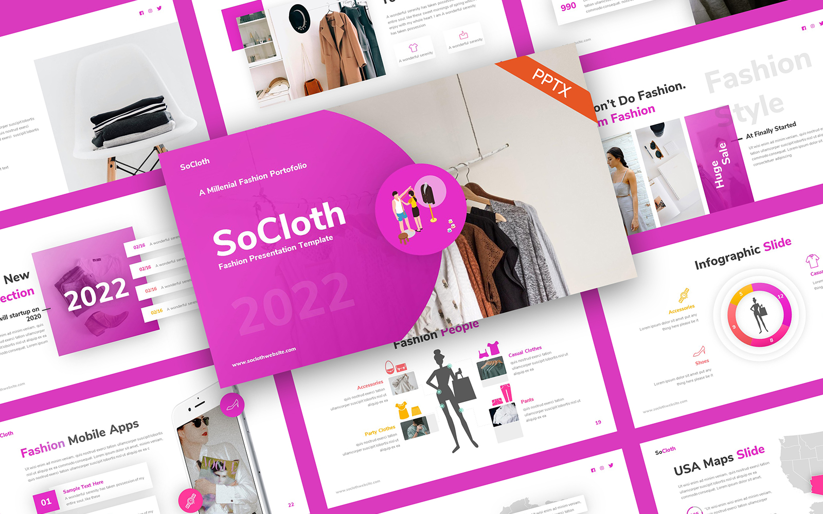 SoCloth Fashion PowerPoint Template