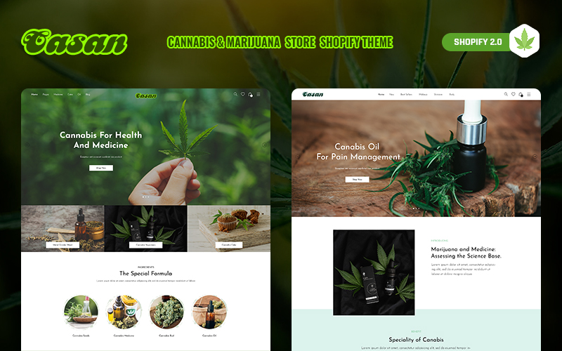 Casan - Cannabis & Marijuana eCommerce Shopify Theme