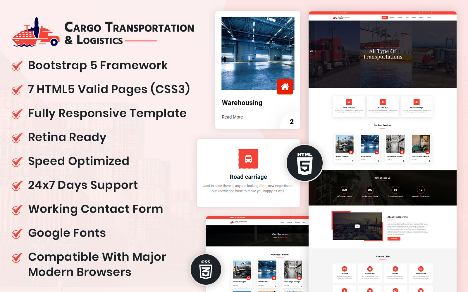 Cargo Transportation & Logistics HTML Template