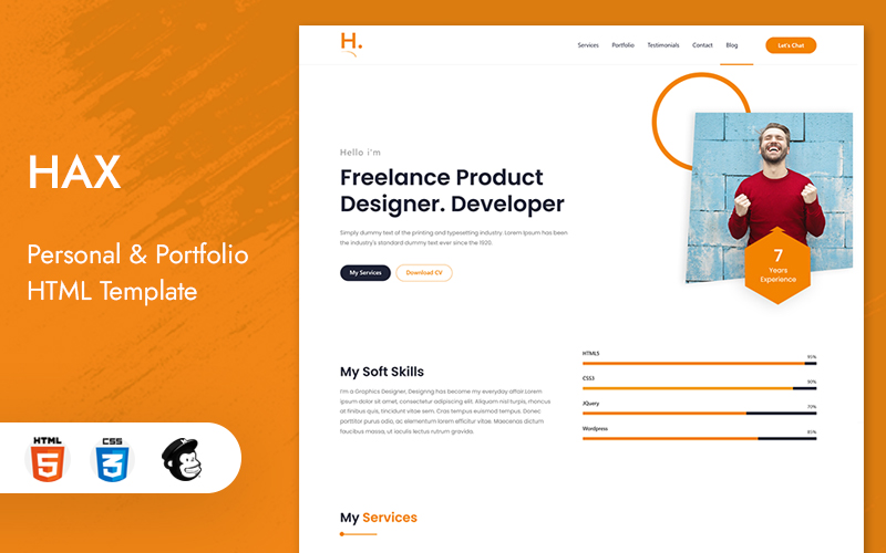Hax - Personal and Portfolio HTML Template