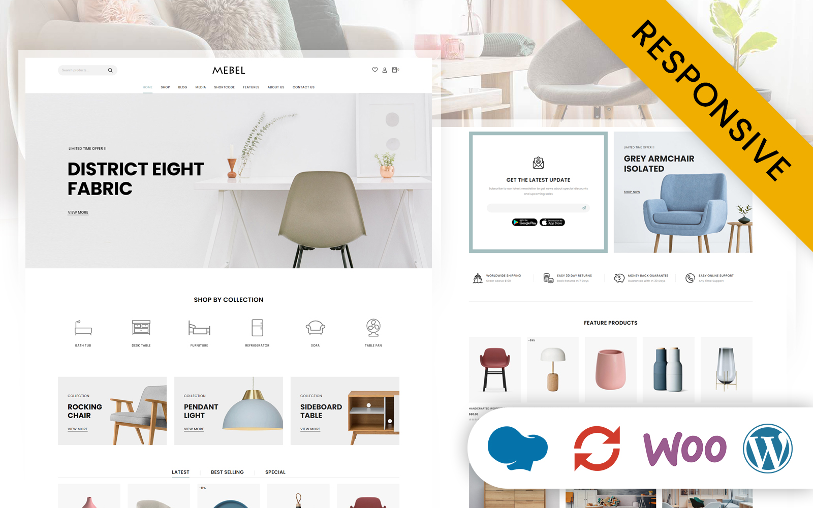 Mebel - Wooden Furniture Store WooCommerce Responsive Theme