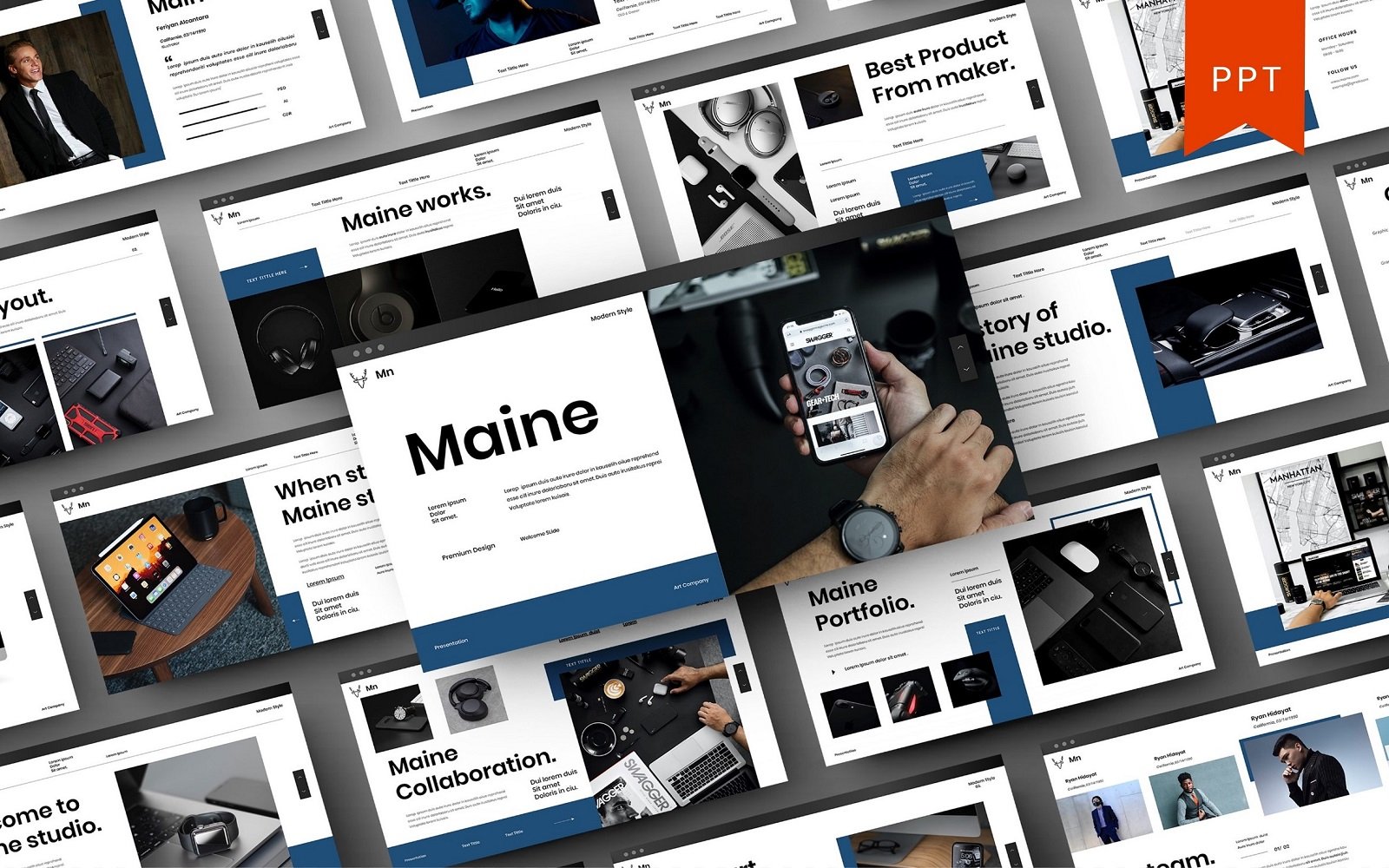 Maine – Business PowerPoint Template