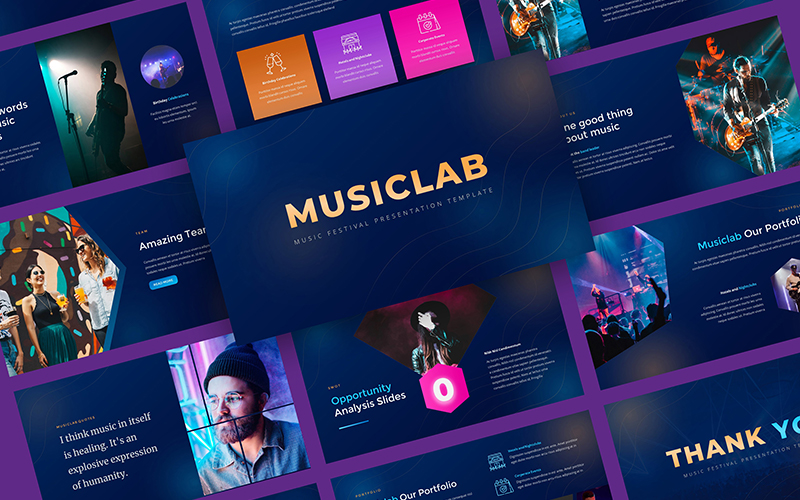 Musiclab - Music Festival PowerPoint Presentation Template