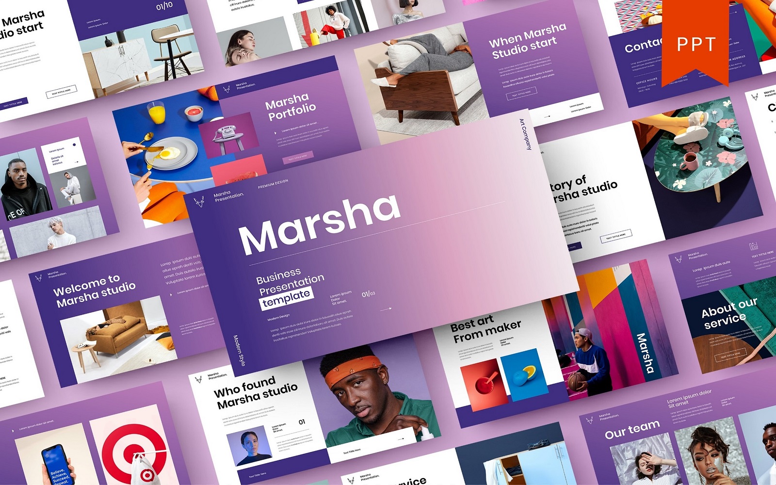 Marsha – Business PowerPoint Template