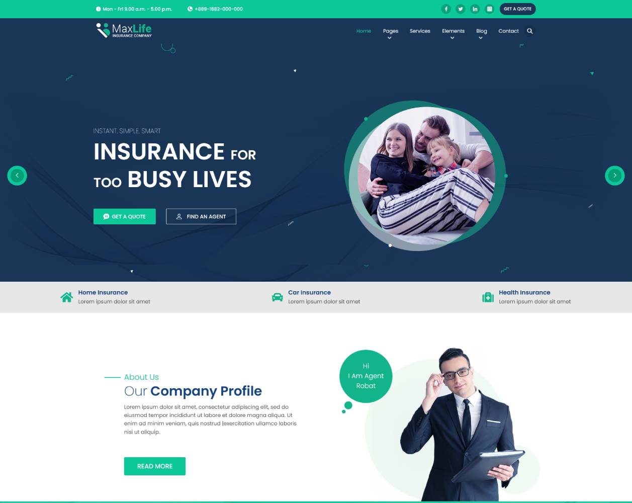 Maxlife - Business & Insurance HTML5 Template