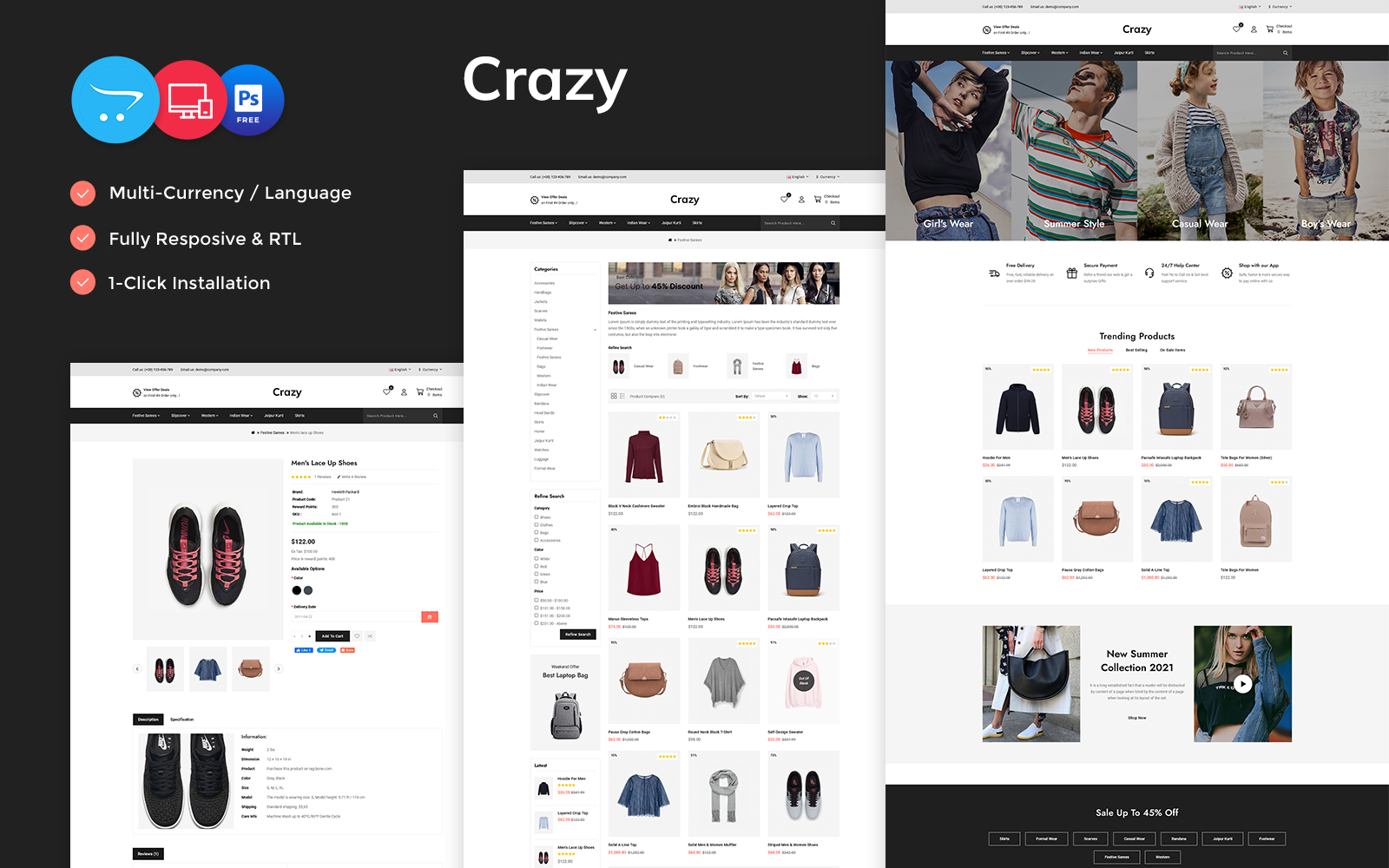 Crazy - Minimal Fashion Store OpenCart Responsive Theme