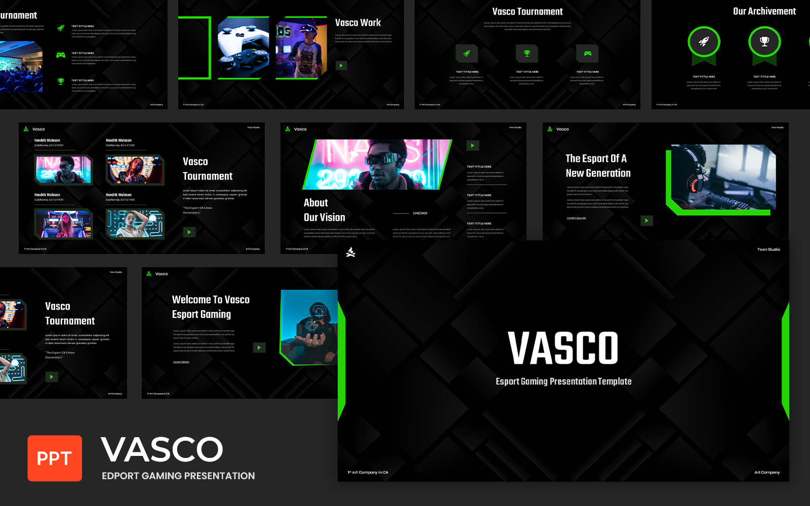 Vasco - Esport Gaming Powerpoint Template