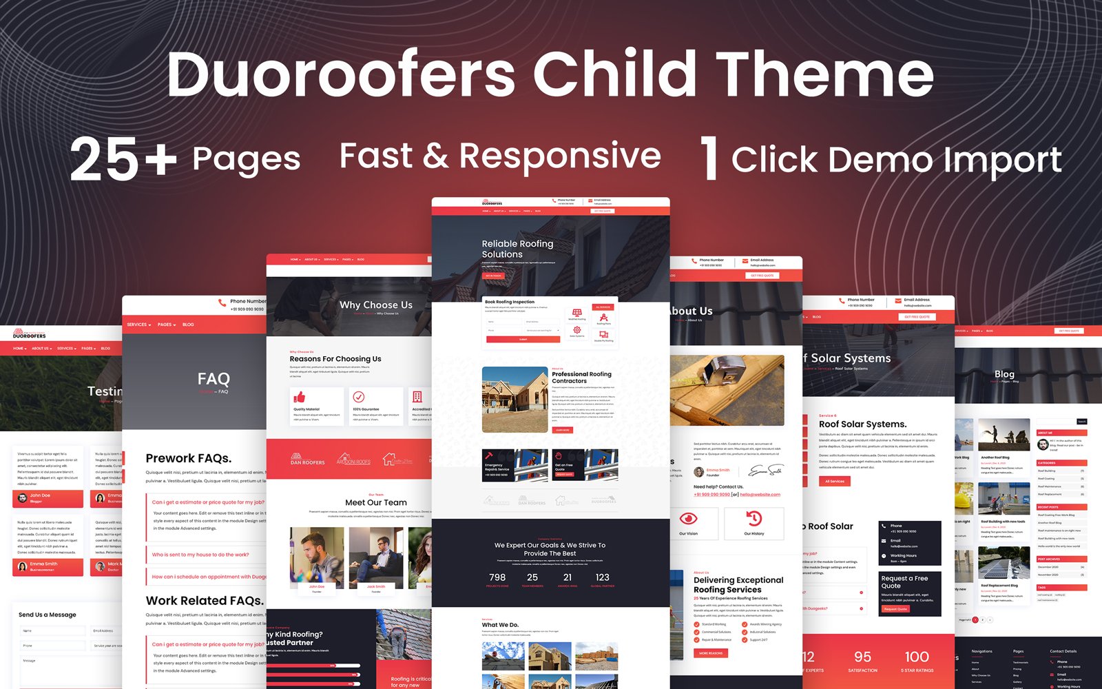 Duoroofers Roofing WordPress Divi Child Theme