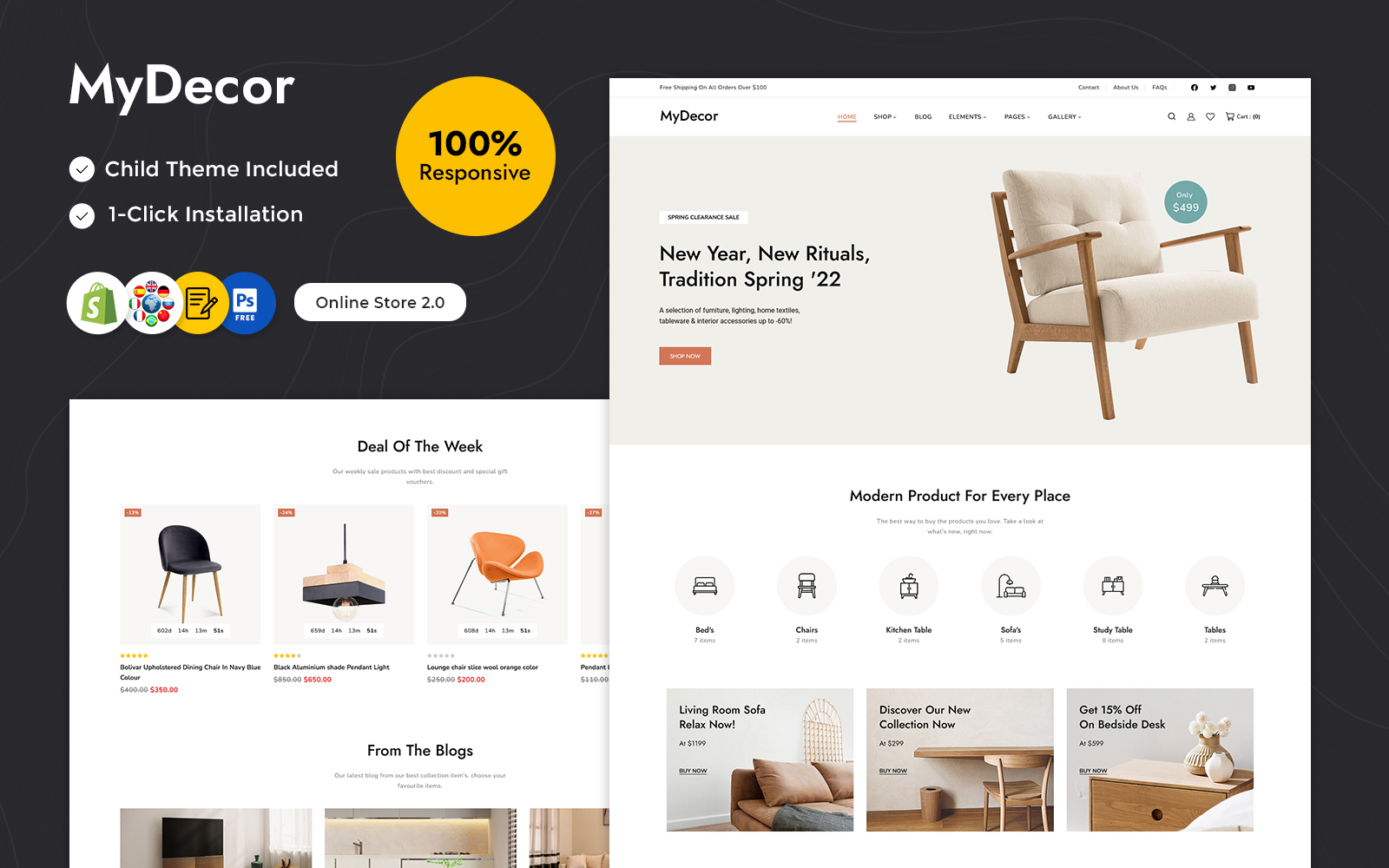 MyDecor - Furniture, Interior, Art and Crafts Shopify Theme