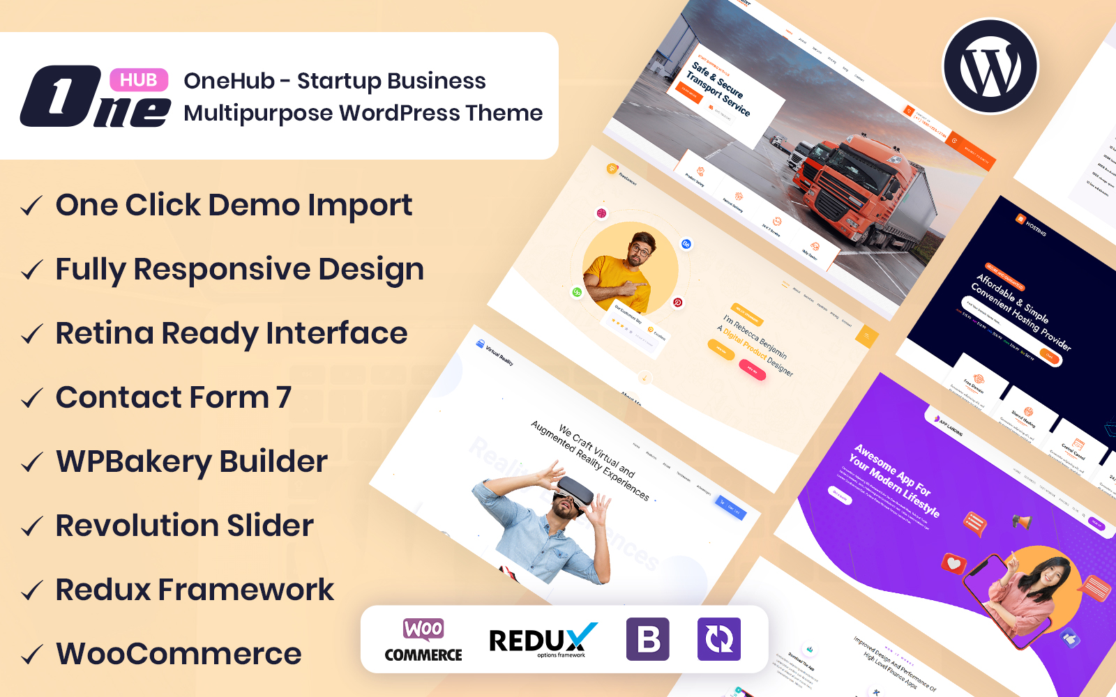 OneHub - Startup Business Multipurpose WordPress Theme
