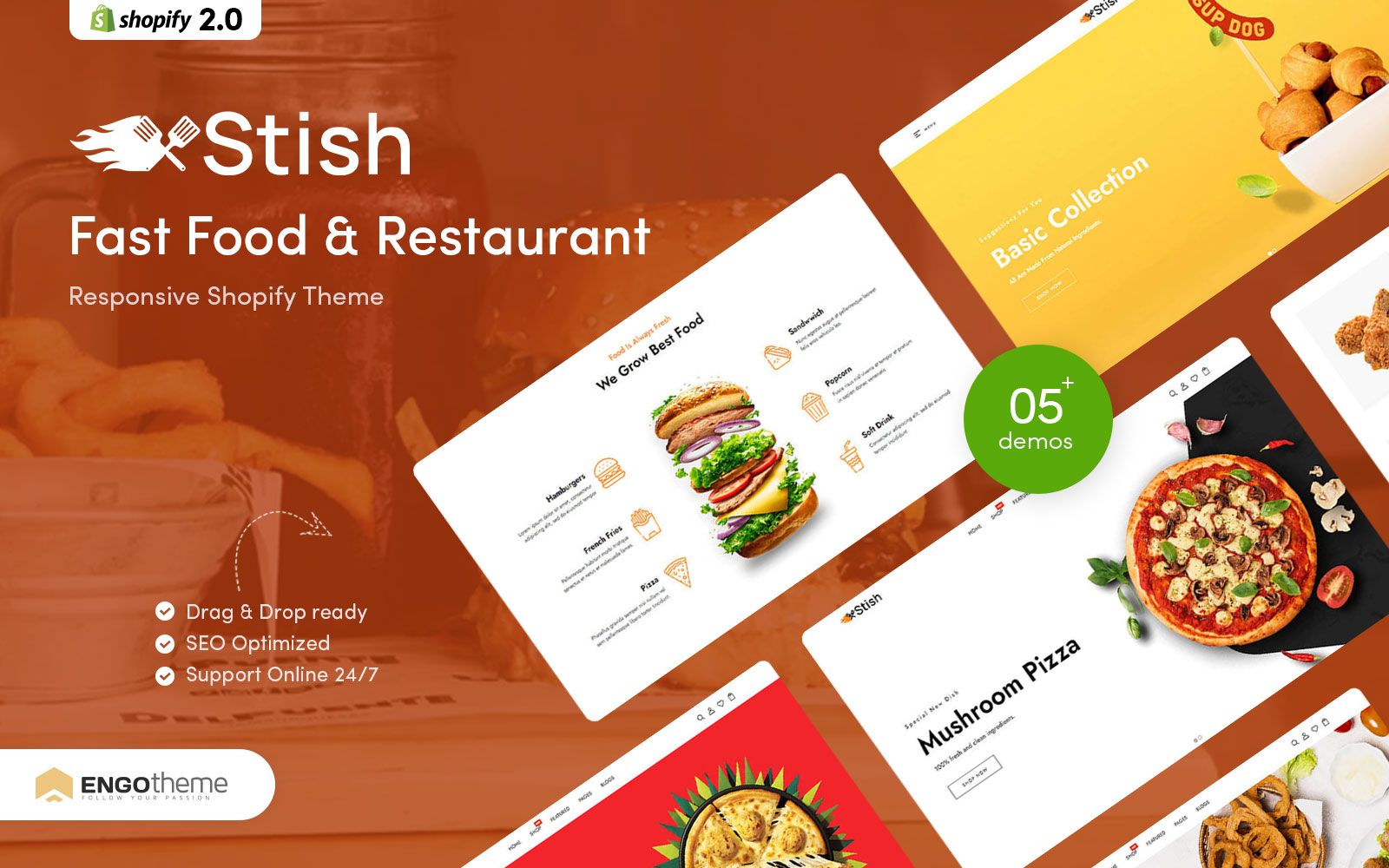 Stish - Fast Food & Restaurant Responsive Shopify Theme
