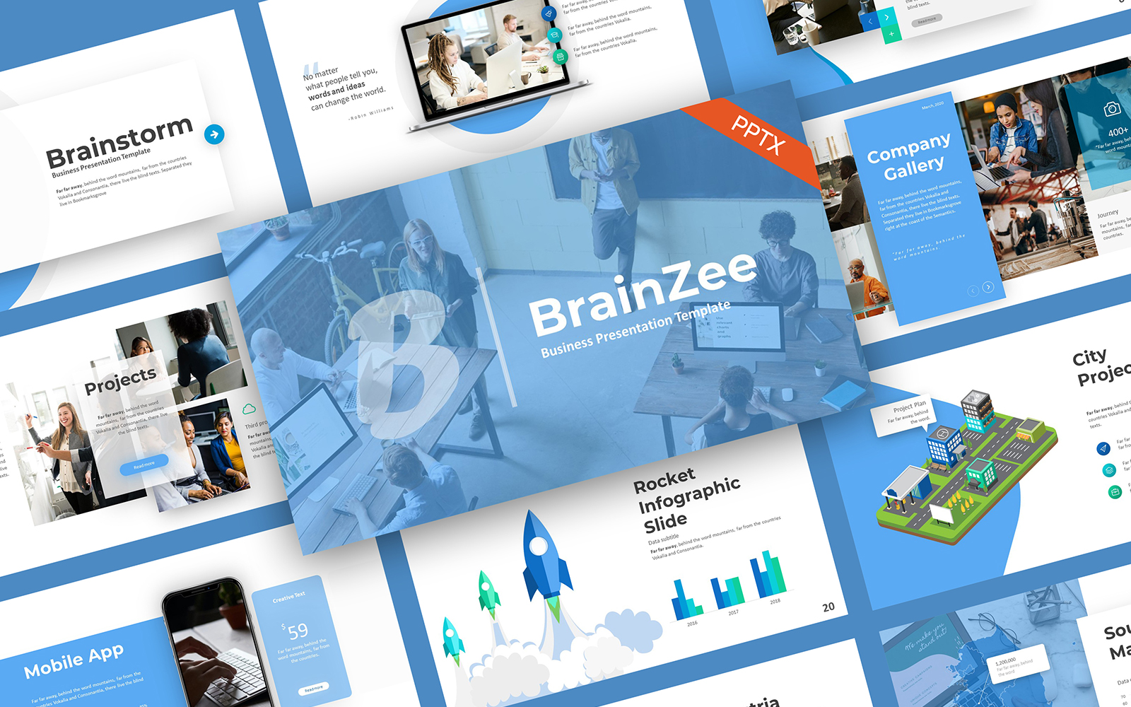 BrainZee Business PowerPoint Template