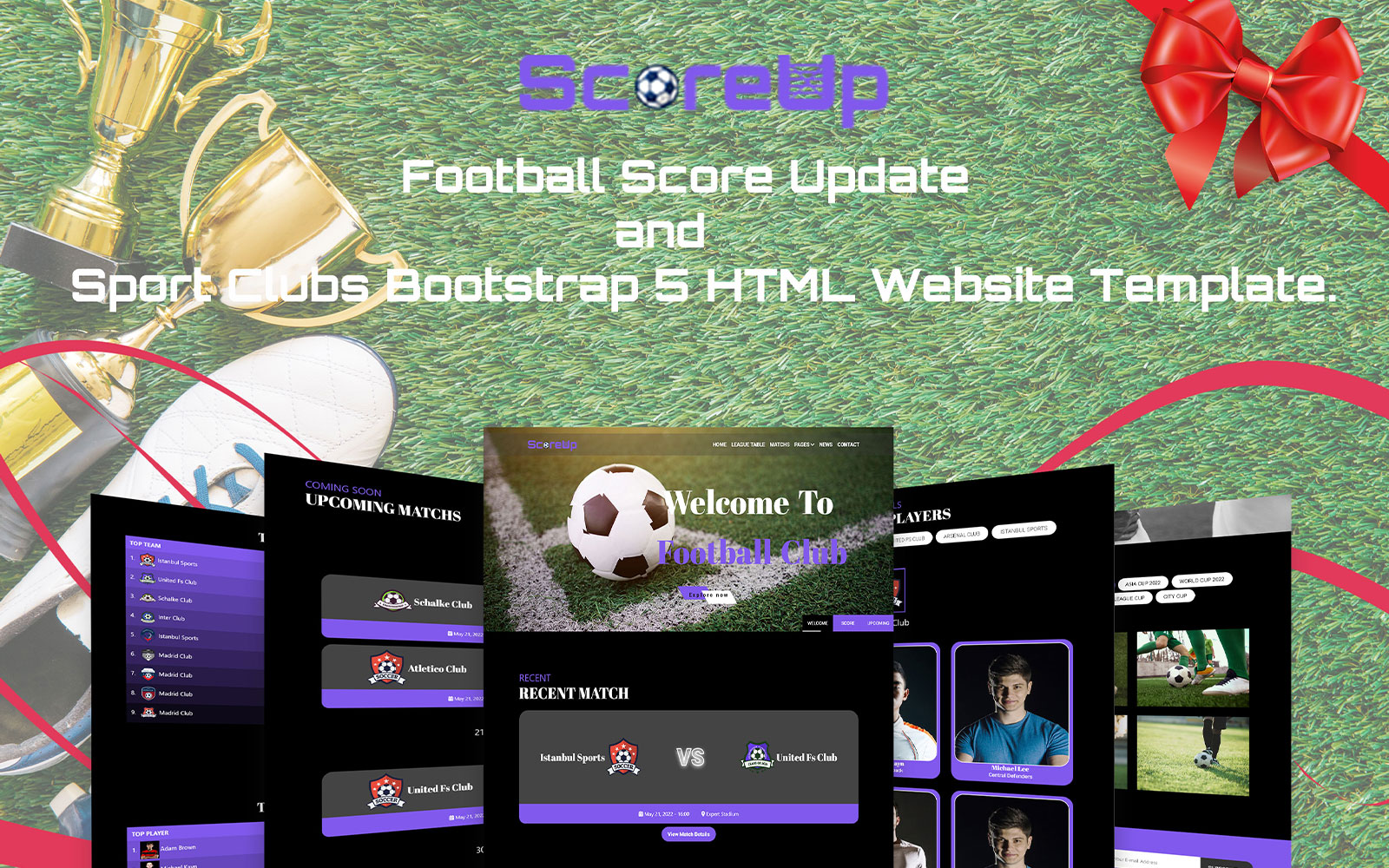 Scoreup - Football Score Update and Sport Clubs Bootstrap 5 HTML Website Template
