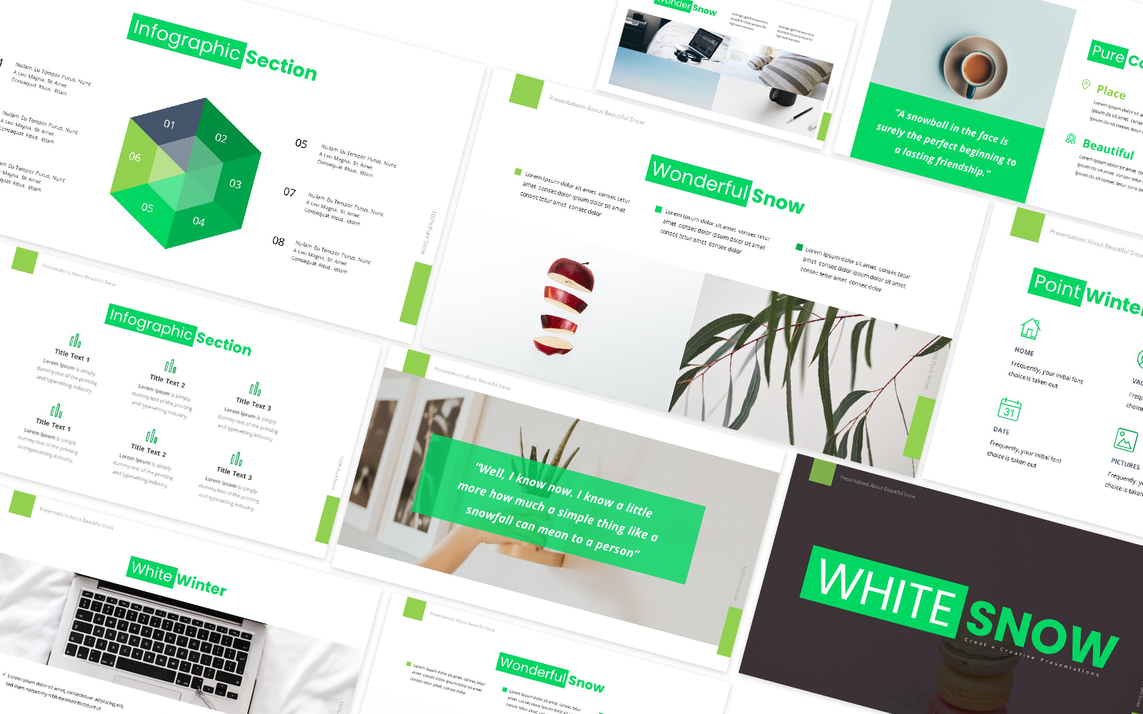 White Snow Creative Powerpoint Template