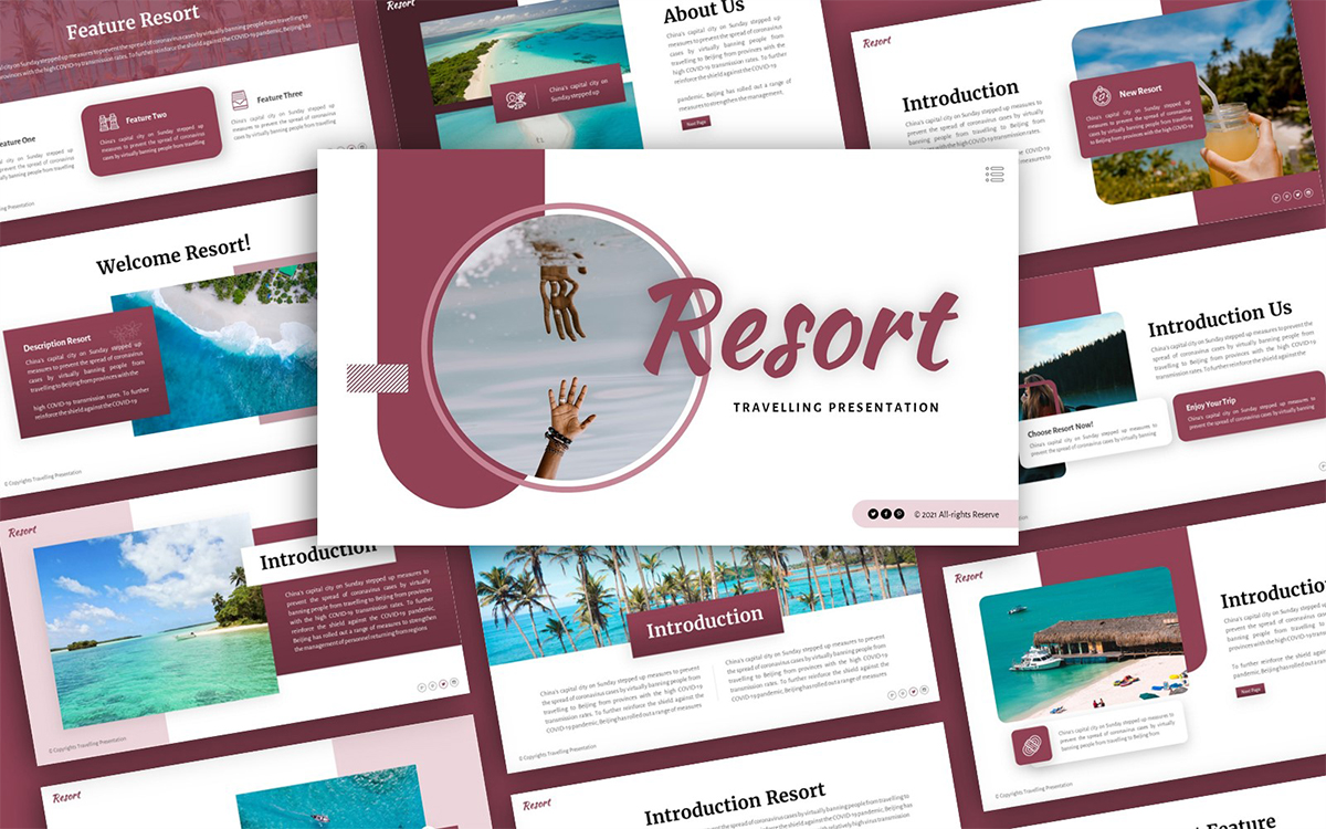 Resort Travelling Multipurpose PowerPoint Presentation Template