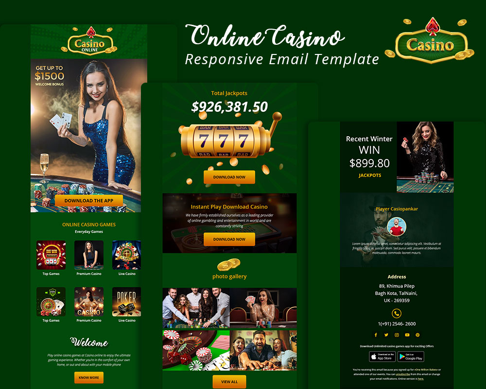 OnlineCasino - Responsive Email Newsletter Template