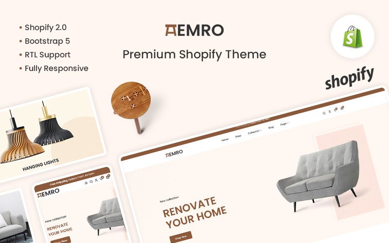 Amero - The Furniture, Wooden & Interior Premium Shopify Theme