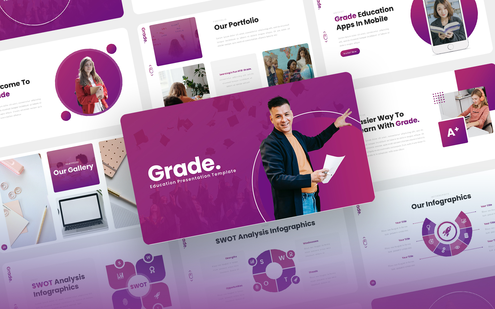 Grade - Education PowerPoint Template