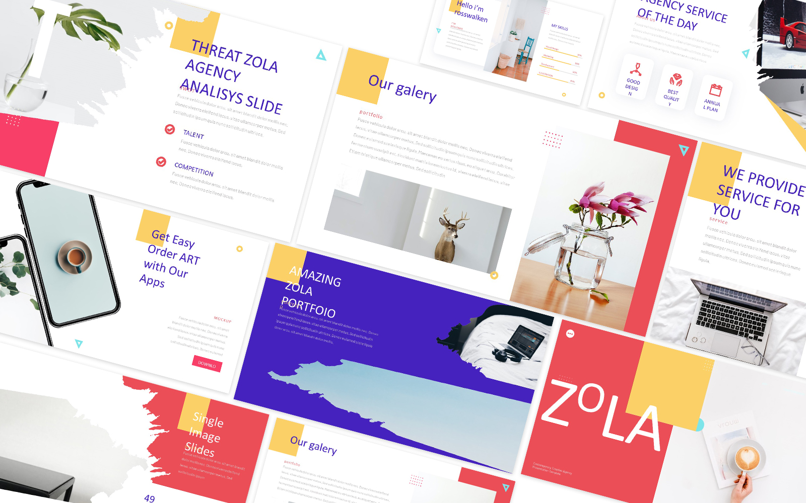 Zola Contemporary Digital Agency Powerpoint Template